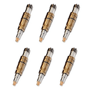 A set of six Cummins ISX/QSX15 XPI fuel injectors.