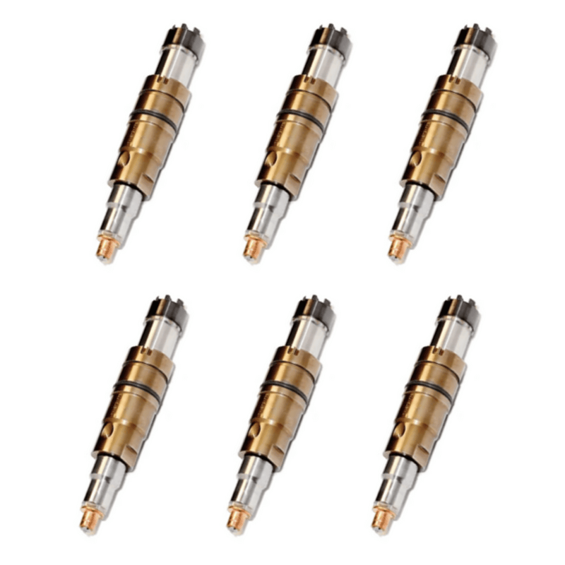A set of six Cummins ISX/QSX15 XPI fuel injectors.